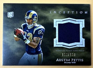 2011 TOPPS AUSTIN PETTIS PLAYER WORN ROOKIE JERSEY #158/158 ST. LOUIS RAMS RP-AP - Picture 1 of 2
