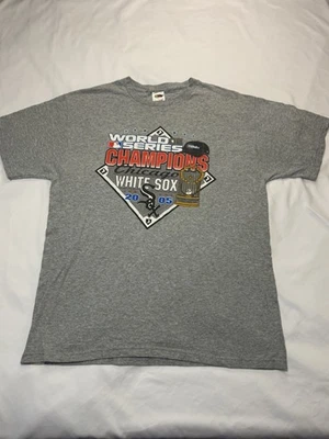Camiseta grande para hombre de los campeones de la Serie Mundial de los Chicago White Sox 2005 vintage Y2K Foto 1 de 4