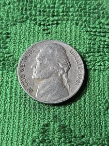 1941 S Jefferson Nickel Circulated - Picture 1 of 2