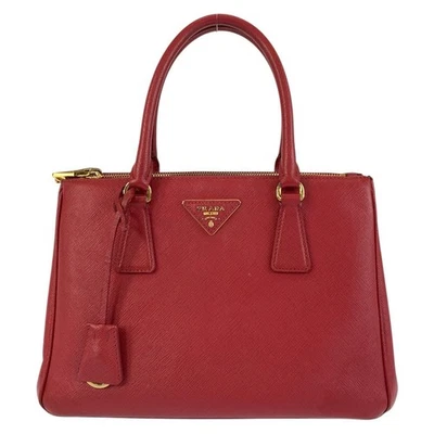 Bolso de mano de cuero Prada Saffiano Galleria para mujer rojo talla única Foto 1 de 4