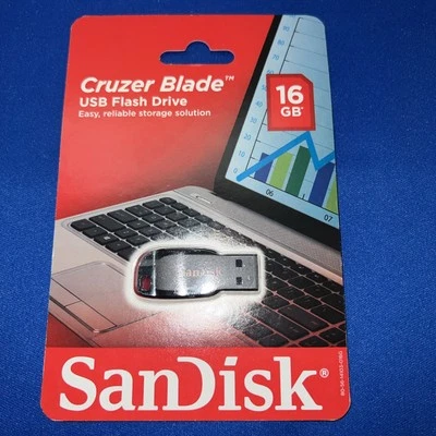 Sealed SanDisk CZ50 16 GB USB 2.0 Flash Drive Cruzer Blade SDCZ50-016G-AW46S New - Image 1 of 2