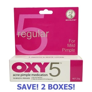 NEW! 2x BOXES OXY5 (25g) for Mild Acne Pimples FREE SHIPPING - Picture 1 of 1