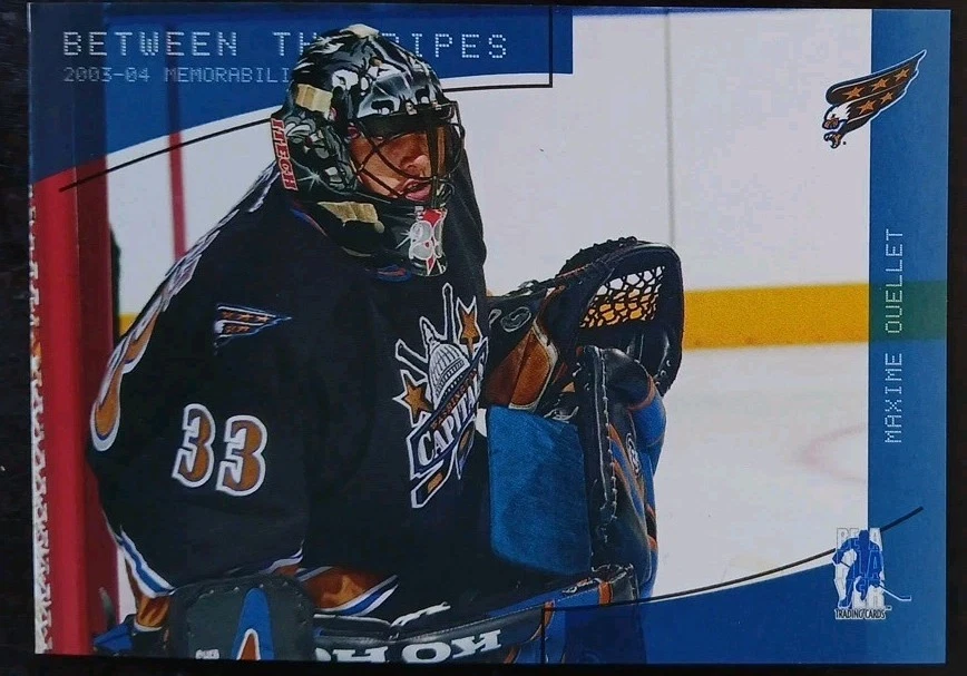 2003 - 2004 ITG Be A Player Maxime Quellet Between The Pipes Sapphire /100 #142 - Image 1 of 2