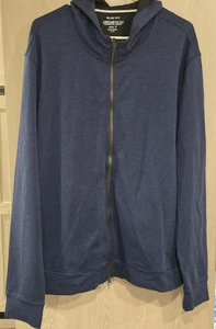 New KENNETH COLE Awearness Slim Fit Hooded Sweatshirt Men's 4XLT Navy - Picture 1 of 7