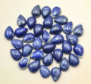 50 Pieces Lapis Lazuli Pear Cabochons 4x6mm for Jewelry Making – Premium Quality - Picture 1 of 1