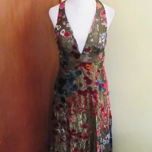 Aidan by Aidan Mattox Women's Floral Gown Velore Metallic Size 4 - Picture 1 of 16