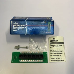 Leviton Category 5e Voice & Data Expansion Board 47603-C5-New In Box - Picture 1 of 9