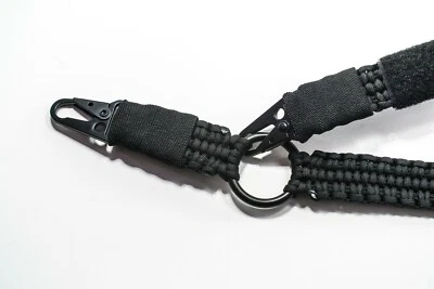 Pistola Paracord Rifle Eslinga HK Clip Estilo 2pt o 3pt - NEGRO Foto 1 de 4