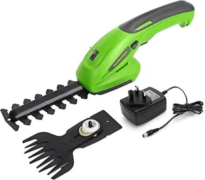 WORKPRO 2-in-1 7.2V Cordless Hedge Trimmer & Grass Shear Li-Battery w/ 2 Blades - Picture 1 of 7