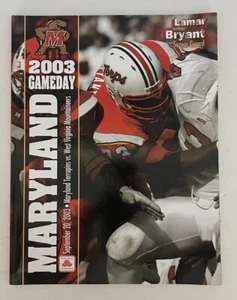 LAMAR BRYANT MARYLAND TERPS GAME PROGRAM WVU GAME 9/20/2023 - Picture 1 of 3