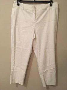 Lane Bryant Women’s White Ankle Cropped Pants Bottoms Plus Size 20* - Picture 1 of 4