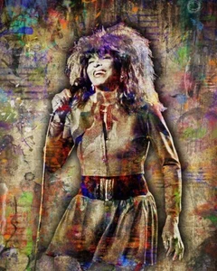 Tina Turner 16x20in Poster, Tina Turner Tribute Artwork, Tina Pop Free Shipping - Picture 1 of 7