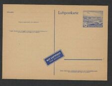 BERLIN : 1953 AIRMAIL Postal Card-15pf ultramarine  on buff H&G F1 unused
