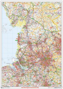 North West England Postcode Sectors, Map of NW England Postcodes - Picture 1 of 6