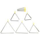  5 Sets Triangle Bell Iron Child with Striker Rhythm Hand Percussion Triangles