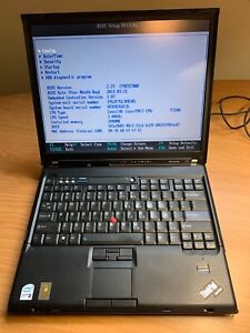 IBM Thinkpad T60 Laptop 2.0 GHz 14'' Boots to Bios, No HDD no Battery no Adapter