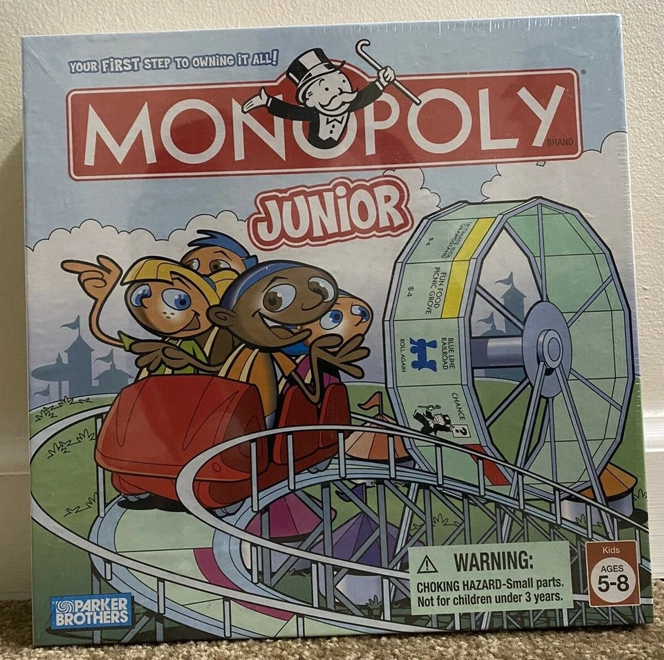 Monopoly Jr Junior Board Game Parker Brothers 1999 Complete 100