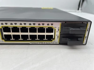CISCO 24 PORT GIGABIT ETHERNET POE, WS-C3750E-24PD-E - Picture 1 of 6