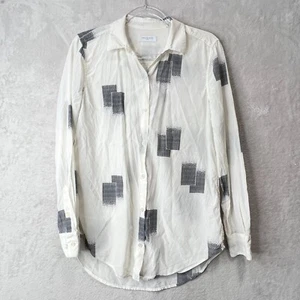 Equipment Femme Silk Shirt Womens Medium Essential Button Up Geometric - Picture 1 of 11
