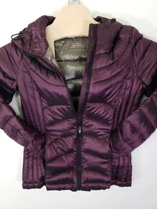 Andrew Marc Packable Down Child's Small Plum Purple Wine Jacket with Hood - Picture 1 of 5
