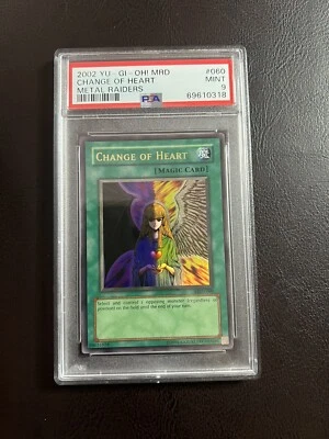Yugioh 2002 Change of Heart MRD-060 Holo Metal Raiders PSA 9 - Image 1 of 4