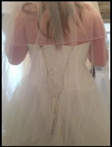 Ruffle Wedding Dress - Size UK 16 - Picture 1 of 12