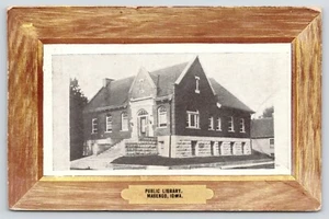 Marengo Iowa~Carnegie Public Library~East Hilton Street~Woodgrain Border~1910 - Picture 1 of 2
