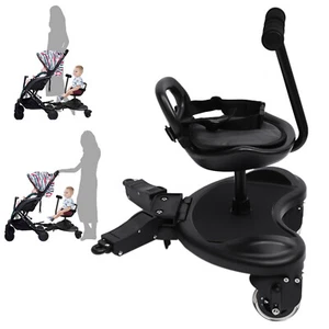 Kids Buggy Board Stroller Step Stand Ride-On Pedal Detachable Seat Non-Slip - Picture 1 of 11