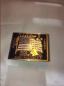 Downey California Elks Lodge # 2020 Pin . Jerry Milligan ER 2001-2002. - Bild 1 von 5