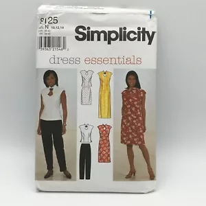 Simplicity 8125 Größe N 10 12 14 ungeschnitten Misses Kleid Top Rock und Hose Muster - Bild 1 von 3