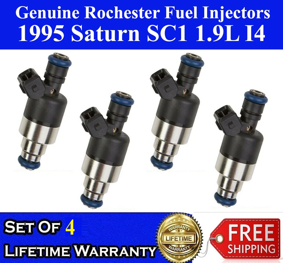 Re-Man OEM conjunto de 4 injetores de combustível genuínos Rochester para 1995 Saturn SC1 1.9L I4 - Imagem 1 de 1