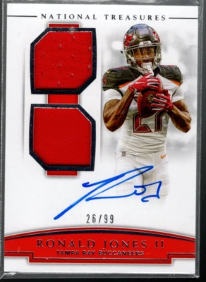 2018 Panini National Treasures Rookie Dual Materials #13 Ronald Jones Jersey /99 - Image 1 of 2