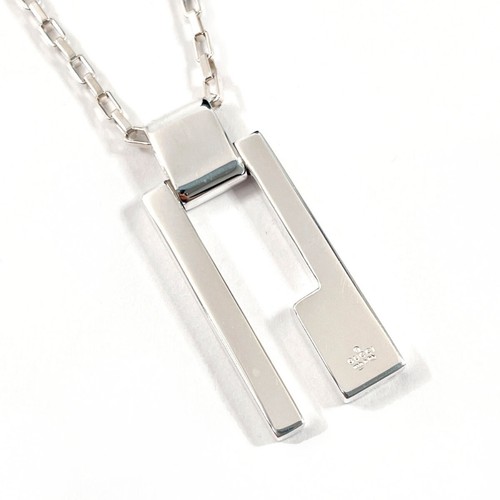 Collana Gucci 145171 J8400 8106 G targa logo Silver925 accessorio unisex