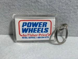Rare VINTAGE 2-Sided Fisher-Price Power Wheels Retail Service/ Jeep Keychain OOP - Picture 1 of 3