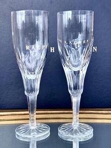 1950s Royal Leerdam Rubato 2 Crystal Fluted Champagne Star Cut Base Thumbprint - Picture 1 of 6