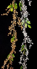 5ft Berry Green Leaf Artificial Christmas Garland Indoor Decoration - 2 colours