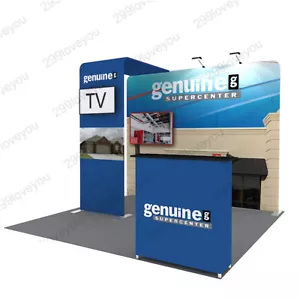 10ft Portable Custom Trade Show Displays Booth Pop Up Stand Banner All Included - Picture 1 of 6
