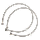  2 Pcs Washing Machine Extension Tube Short Water Hose Outer Wire