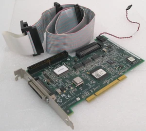 ADAPTEC DELL SCSI CARD 19160/2910N, 1925606-01, 02J902 W/ 68 PIN SCSI CABLE - Picture 1 of 9