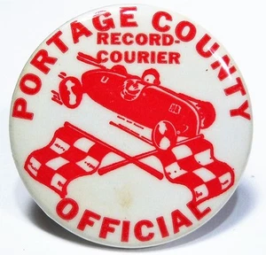 Vintage Soap Box Derby Pinback Button (68) Portage County Ohio distintivo ufficiale - Foto 1 di 1