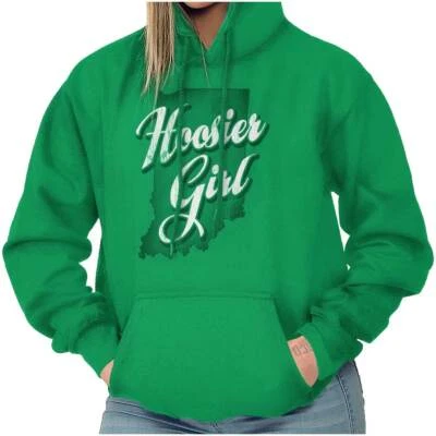 Indiana Moda Hoosier Niña Trendy State IN Mujeres Sudaderas con Capucha Sudaderas con Capucha Foto 1 de 4