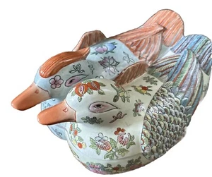 LG handbemalte französische La Maison au Soleil Ente Chinoiserie Keramik Schmuckschatulle - Bild 1 von 21