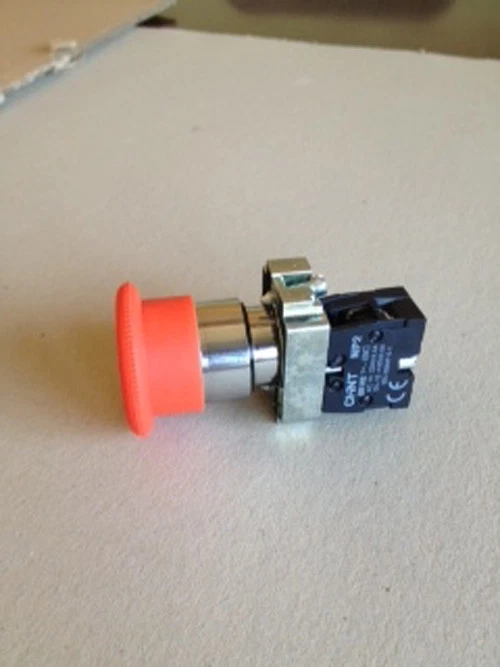 CHINT Emergency Stop Button, Twist to Release, 1 N/C contact, 40mm mushroom