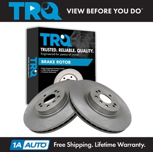 TRQ Driver & Passenger Front Brake Rotor Pair for Mercedes Benz GL320 ML320 R350 - Picture 1 of 4