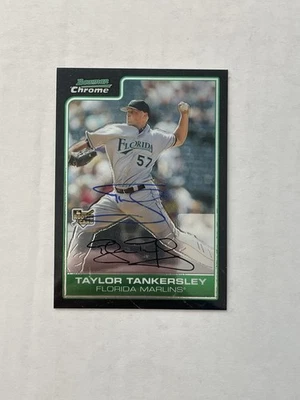 Taylor Tankersley SIGNED 2006 Bowman Draft Chrome RC #BDP2 IP AUTO *Read* - Image 1 of 3