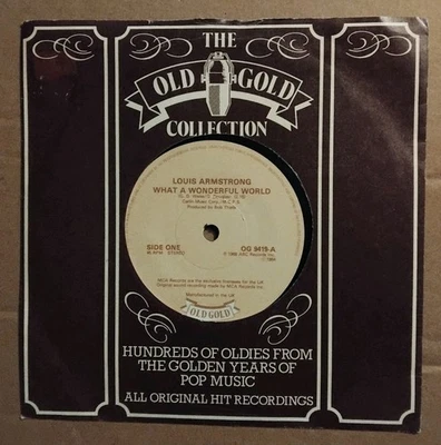 Louis Armstrong - What A Wonderful World. 7"Single. (Old Gold) Ex - Image 1 of 3