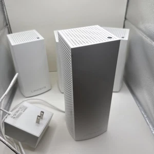 Linksys Velop Tri-Band Mesh WiFi System WHW03 WHW01 White Lot of 4 - Photo 1/6