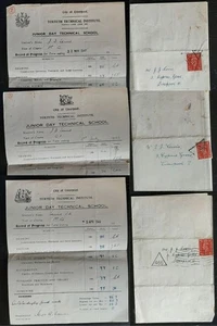 (GBR-913)GB 1943-44 KGVI 3 Records of Progress from Toxteth Technical Institute - Picture 1 of 7