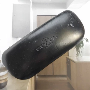 Coach NY Hartschalenetui Brille Sonnenbrille schwarz Kunstleder gefüttert Klappschale - Bild 1 von 3