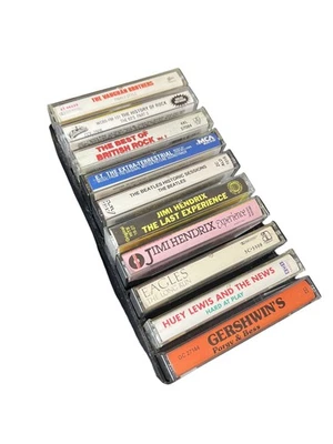 Vintage Cassette Lot Rock Pop Soundtrack Eagles Beatles Hendrix Huey Lewis E.T. - Image 1 of 4